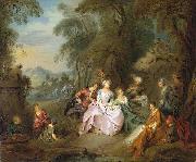 Jean-Baptiste Pater Repose in a Park Spain oil painting artist